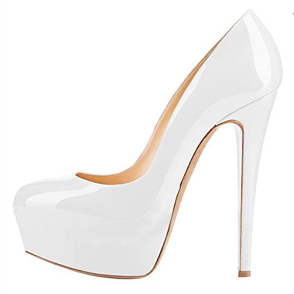 

shofoo shoes,beautiful fashionable women's shoes, patent leather,about 14.5cm high-heeled women's shoes, round toe pumps, Black
