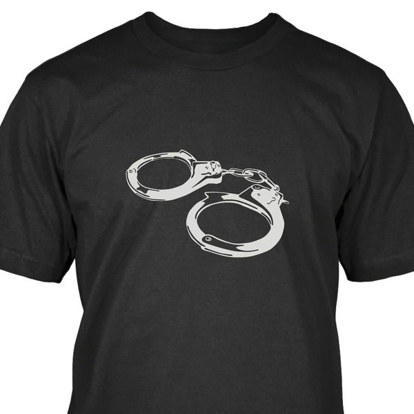 

2019 хлопок человек футболка лучший sleling дизайн бесплатная доставка handschellen полицаи t-shirt