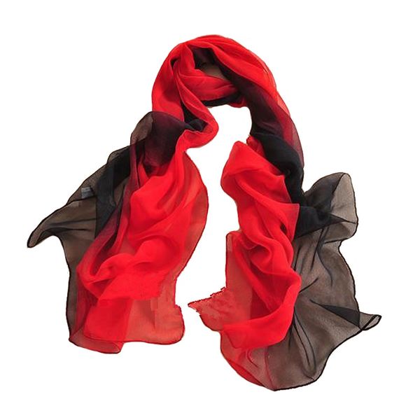 

winter shawl chiffon scarf women gradient scarves colorful fashion female shawls and wraps lady scarves 18 colors, Blue;gray