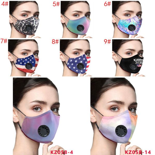 

washable mask women cotton face fashion face masks with pm2.5 filter breather valve anti-f ulpb1