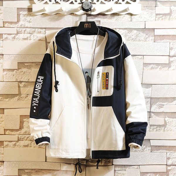 

style bigger pocket white black spring autumn jacket men's streetwear bomber clothes kg-1154, Black;brown