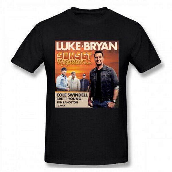 

mens luke bryan sunset repeat tour 2020 100% cotton t shirt tee tee shirt