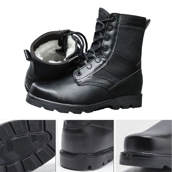 

тактические боевые ботинки теплые сапоги зима мотоциклетных обувь army black boots chaussure homme голеностопного botas militares