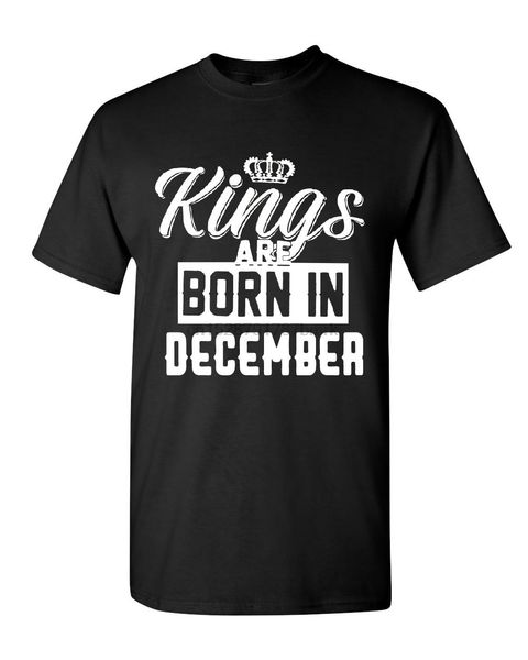 

новые 2020 мужская мода высокого качества тройники kings родились в декабре t-shirt весёлый день рождения лучшие футболки для мужчин