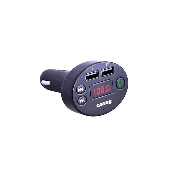

car b6 wireless fm transmitter modulator bluetooth car kit charger aux hands music mini mp3 player car support tf card with retail box