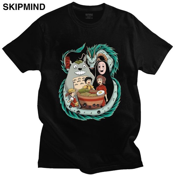 

my neighbor totoro t shirt men cotton graphic t-shirt short sleeve studio ghibli spirited away hayao miyazaki anime tee gift