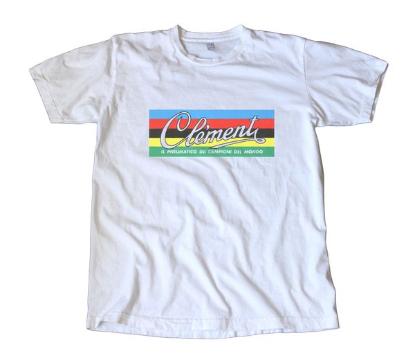 

rare clement logo t-shirt - french cycling, bicycle tubes, racing