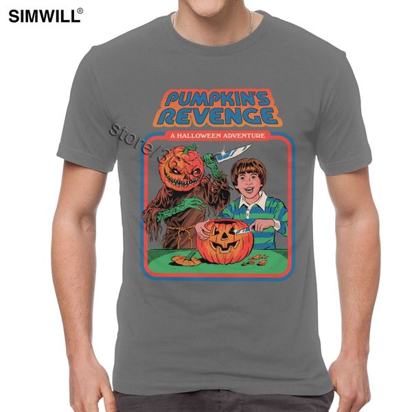 

classic pumpkin's revenge tee men short sleeve horror halloween graphic t shirt streetwear humor summer t-shirt