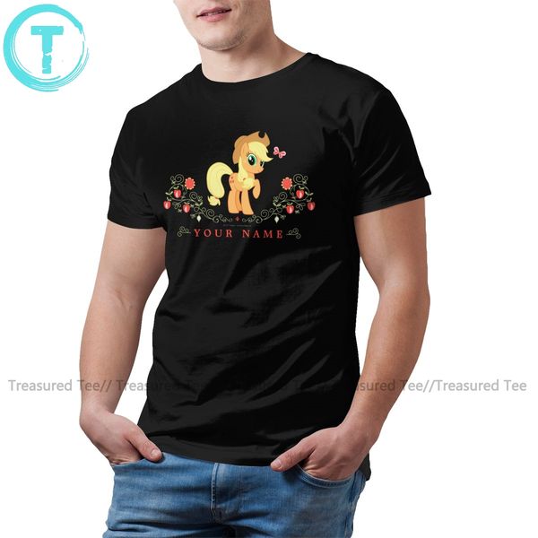 

pony t shirt personalized applejack t-shirt basic 100 percent cotton tee shirt short-sleeve mens tshirt