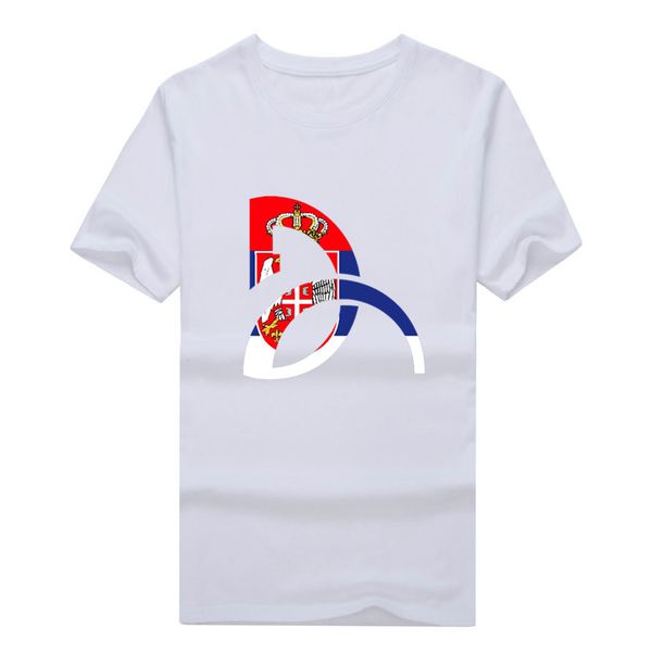 

2016 logo with serbia flag t-shirt 100% cotton super star t shirt 10141203