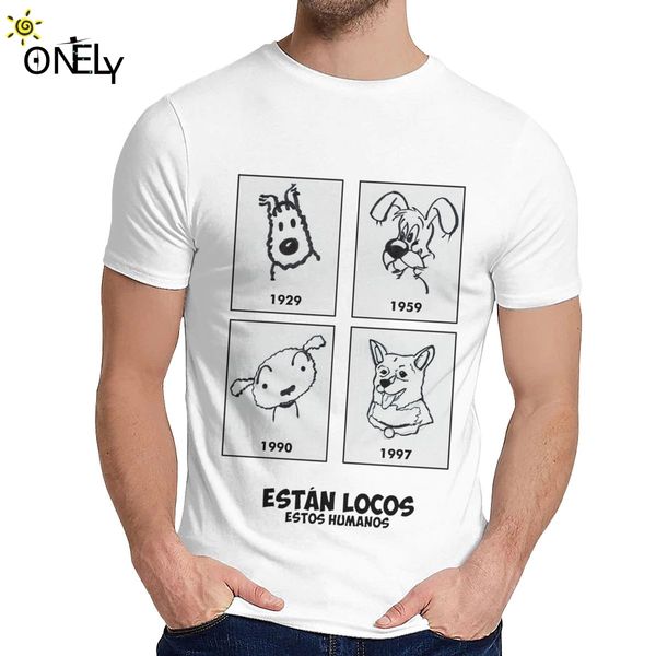 

человек футболку тинтин milou пикши приключения тинтина собаки хорошо cotton top design crewneck hip hop t shirt