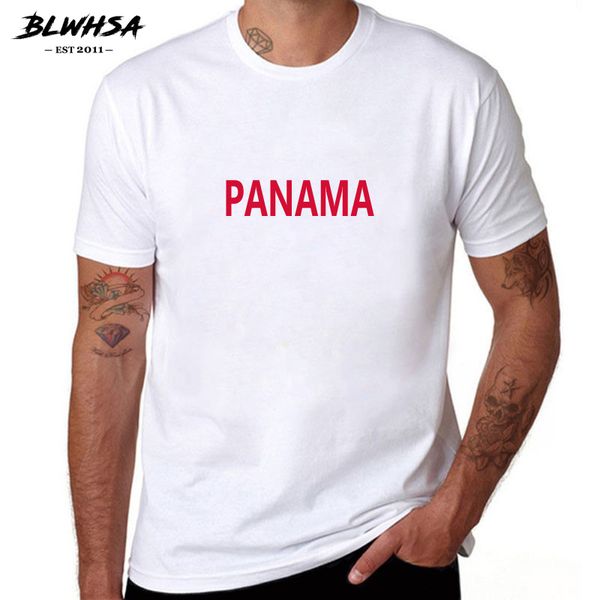 

blwhsa men's fashion panama t-shirt fans cheer t shirt clothing short sleeve o neck panama summer tees