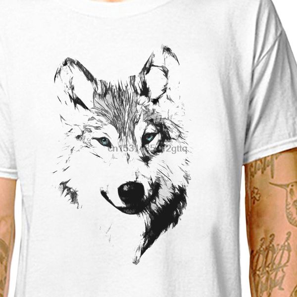 

t shirt arctic wolf 100% cotton tees (lazycarrot) dog walking husky inuit malamute tamaskan siberian
