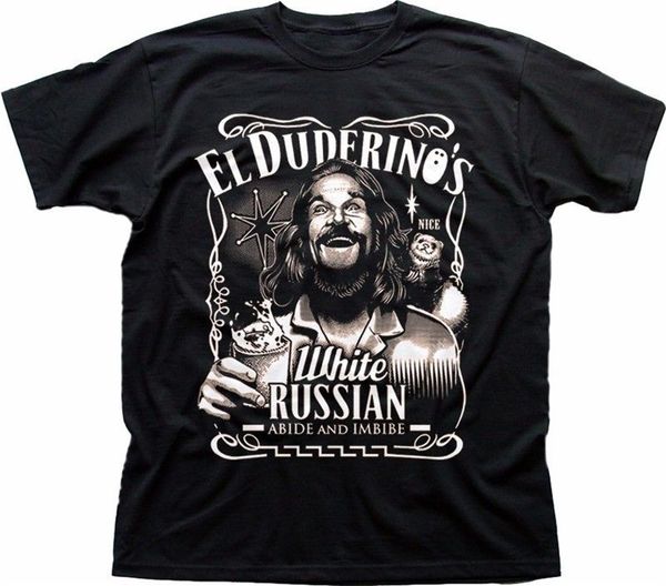 

the dude big lebowski abide poster jeff bridges el duderino black t-shirt festive tee tshirt
