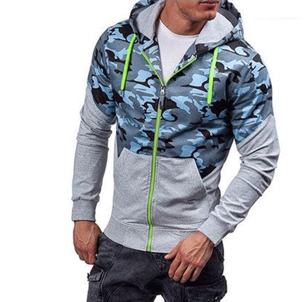 

кофты осень весна одежда мужская лоскутная камуфляж конструктора толстовки camoi с капюшоном на молнии повседневная, Black