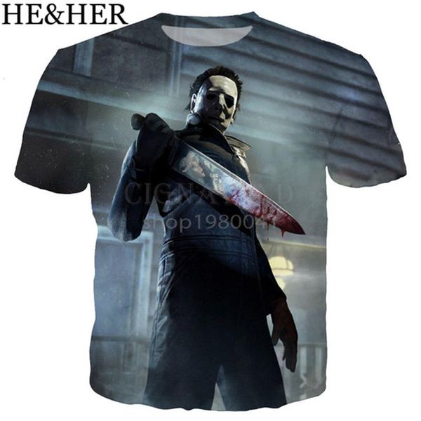 

new game dead by daylight 3d print shirts horror oversized horror men clothing
