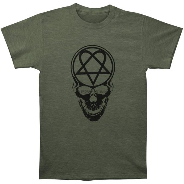 

him men's heartagram skull t-shirt green