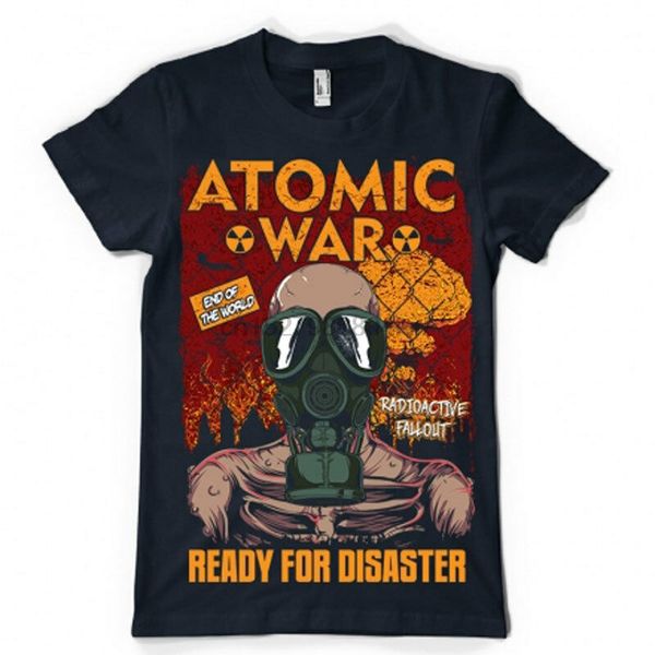 

dtg atomic war fall out shelter mask gamer retro radioactive mashup tee t shirt