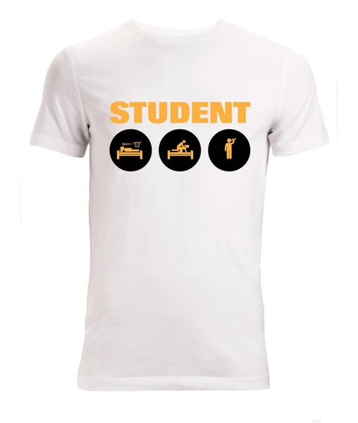 

новая мода прохладной повседневной футболки student смешного слоган логотип art мужской (женщина в наличии) t shirt white top summer tee shi