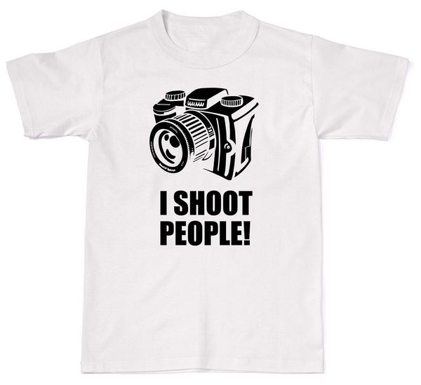

2019 new men t-shirt i shoot people pgrapher camera mens womens cotton t-shirt