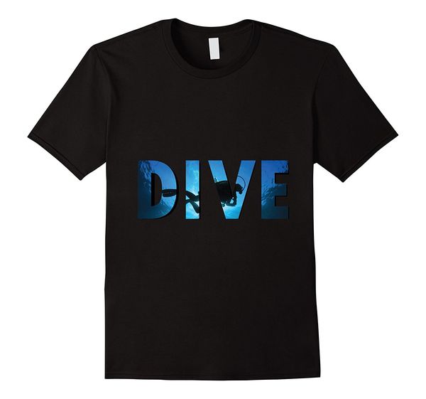 

dive novelty t-shirt mens 100% cotton short sleeve print cool funny t shirt men high quality