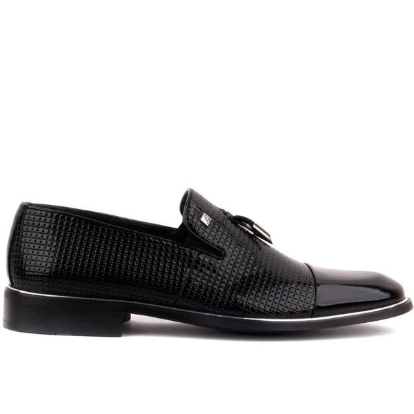 

fosco-black patent leather men 's classic shoes