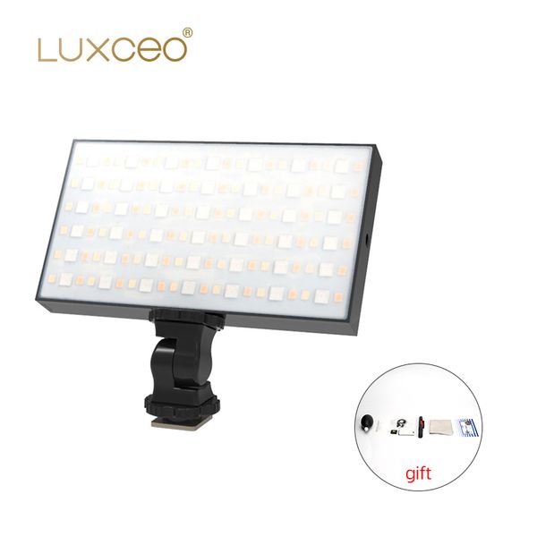 

flashes luxceo p03 pocket rgb led video light 2500k-6500k camera dual color studio with cri 96+ built-in bat