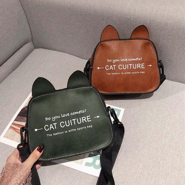 

women ear letter shoulder bag simple messenger bag fashion casual phone female 2020 bolso mujer #yj
