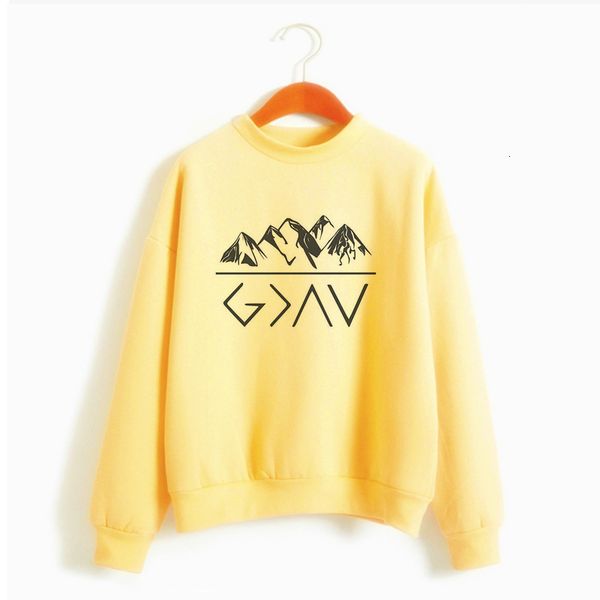 

god is greater than the high and the lows sweatshirt women girl christian faith hoodie harajuku religious pulloves clothes, Black