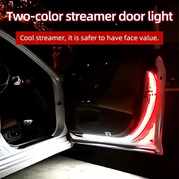 

led car door anti-collision warning light welcome light car universal decorative belt door atmosphere lamp