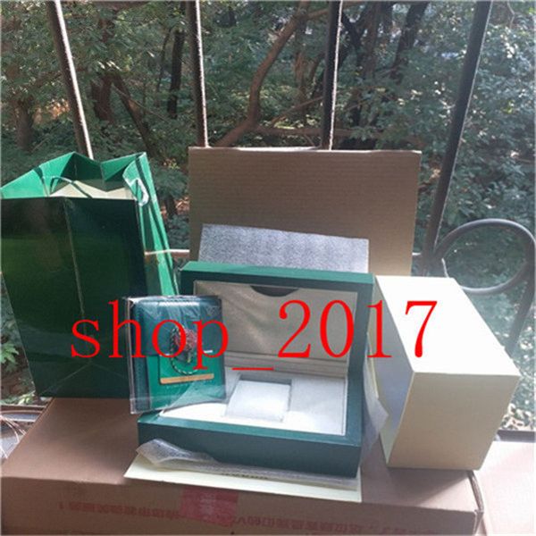 

xx luxury watch mens for rolex watch box original inner outer womans watches boxes men wristwatch green box booklet card147, Black;blue