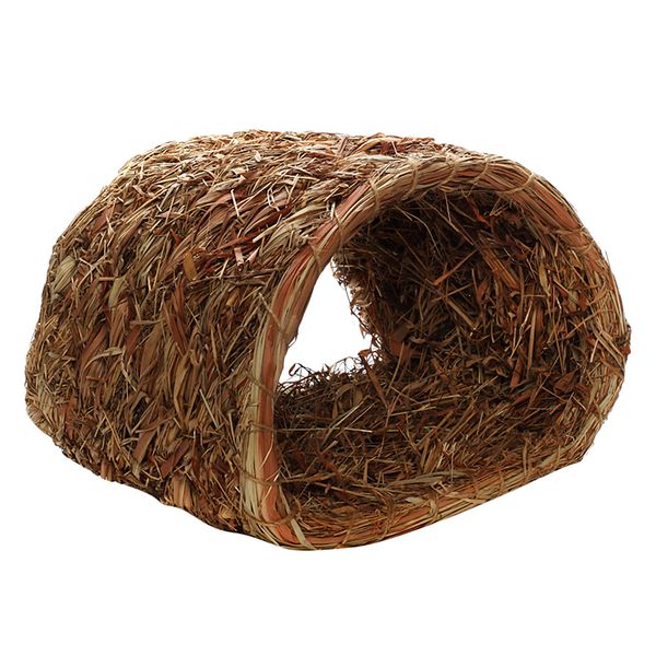 

natural grass hamster tunnel house play tube adventure tunnel toy habitat