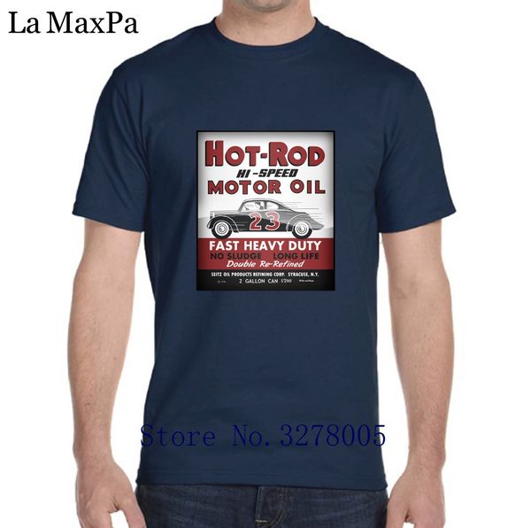 

la maxza t-shirt for men solid color funny rod hi speed motor oil tshirt leisure 100% cotton short sleeve 2018 round collar