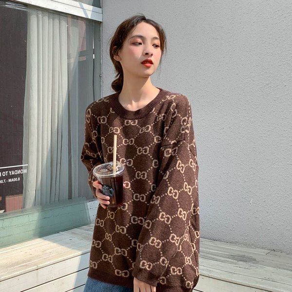 

2020 spring knitted jacket, korean version, loose oversize sweater, women with loose sleeves, wear western spring clothes, White;black