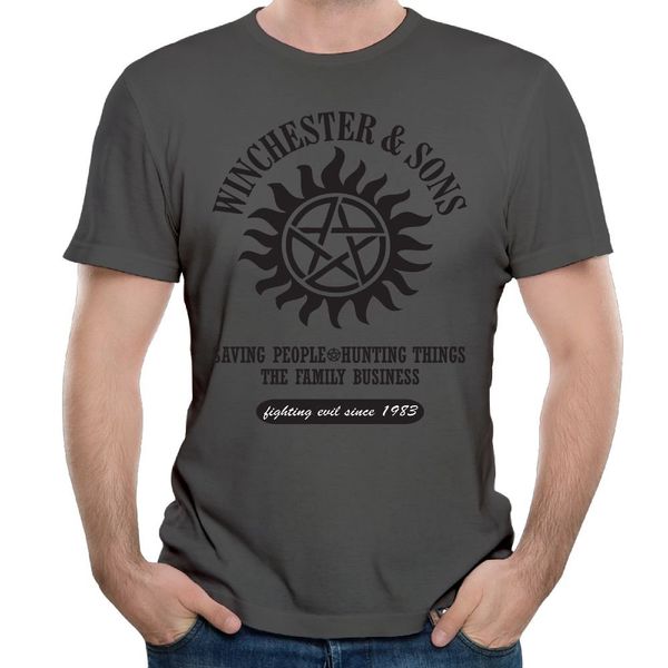 

ulongpoq men's supernatural saving people hunt things cotton tee deepheather