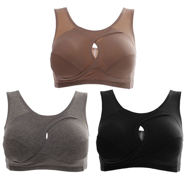 

3шт спорт bra top bra crop top бесшовное белье push up bra gym идущая, Red;black