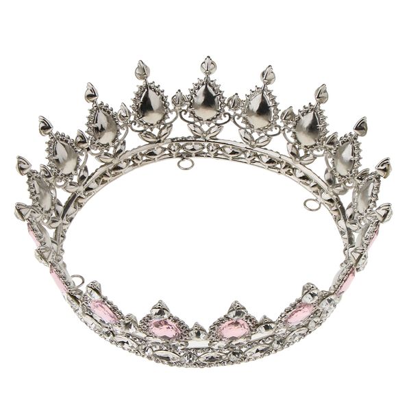 

vintage bridal crystal rhinestone tiara crown queen hair costume, Silver