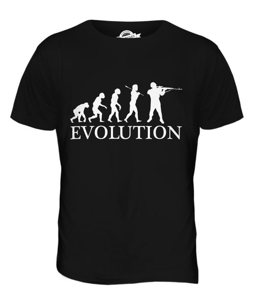 

soldier evolution of man mens t-shirt tee gift clothing