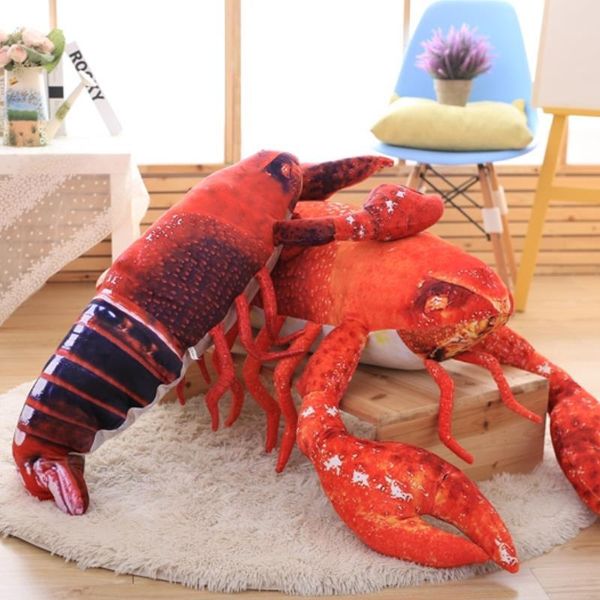 

lifelike lobster plush toy doll stuffed sea animal lobster pillow soft kid toys mx200716
