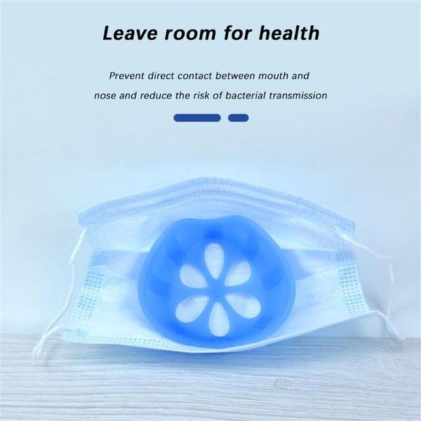 

3d mask bracket mask accessories breathing smoothly and cool silicone holder breathable health care accessories, Silver