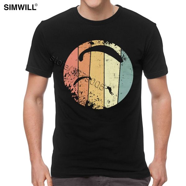

vintage men's pure cotton 80s paragliding t-shirt short sleeved streetwear paraglider t shirt graphic tee father's gift appare