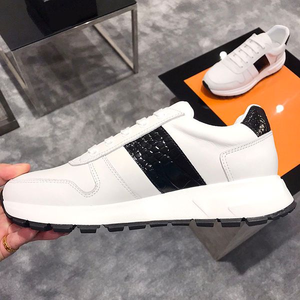 

highquality mens fashion mens casual design shoes, lowleather sneakers, with quality casual sports shoes with the original box.qwa, Black