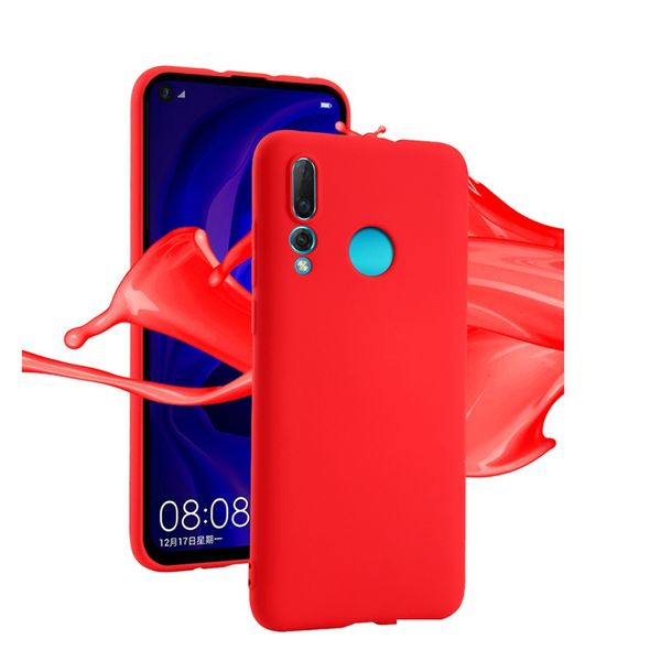 

soft candy color shockproof phone case for huawei nova 4 liquid silicone case tpu back cover