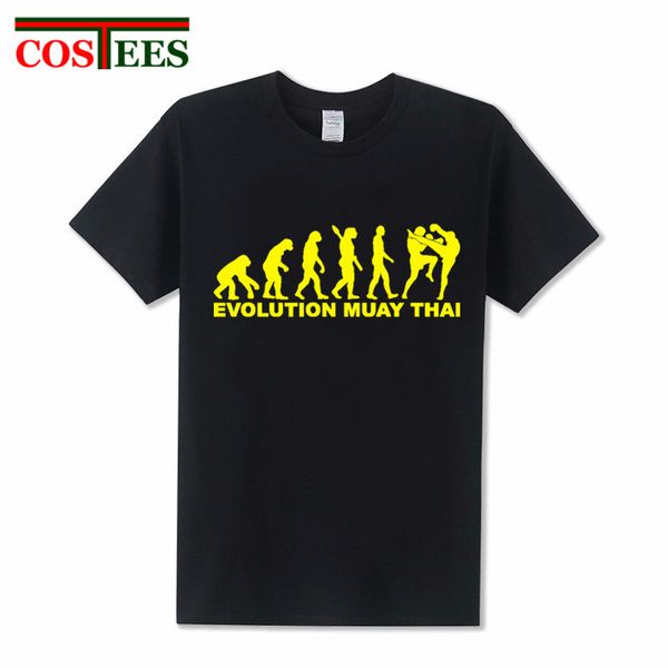 

evolution t-shirt ultimate fighting muay thai hardcore fight t shirt fun funny cotton mma bjj muay thai tees black plus size
