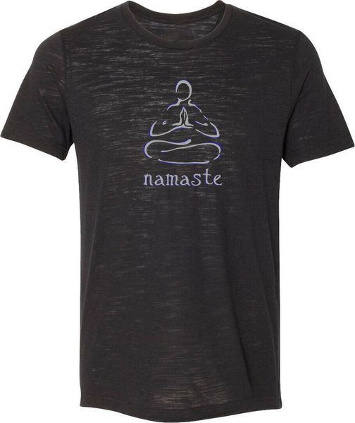 

yoga t-shirt namaste lotus pose burnout tee cotton funny design tee shirt