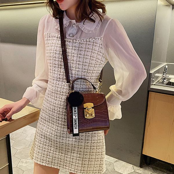 

мини камень шаблон pu кожаный crossbody сумки заклепки сумки для женщин 2020 плеча сумка для женщин путешествия сумки и кошельки