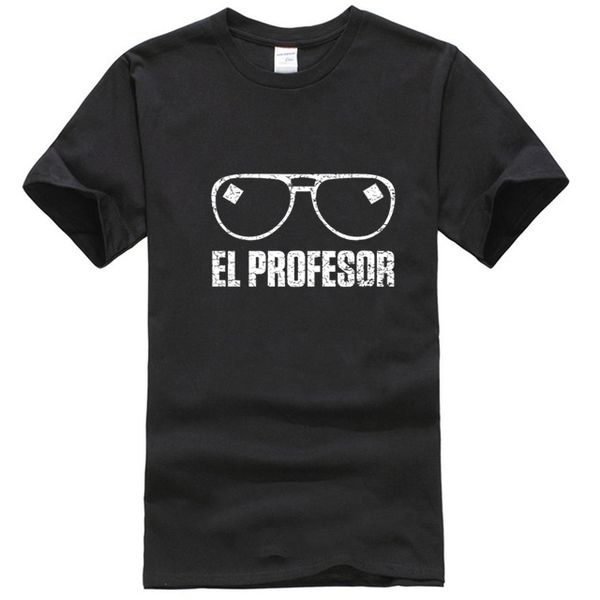 

el professor t-shirt money mask la casa heist de papel dali tokio glasses new short sleeve round collar mens t shirts fashion