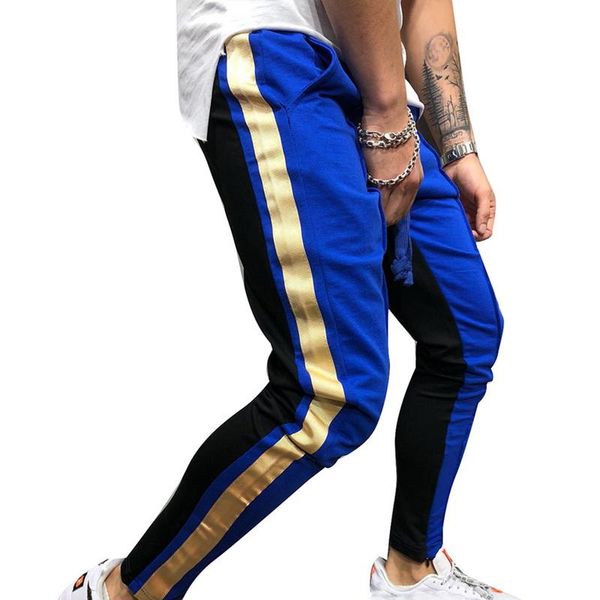 

Puimentiua Men's Joggers Casual Pant Hip Hop Trousers Spring Fashion Side Stripe Fitness Sports Sweatpants Streetwear