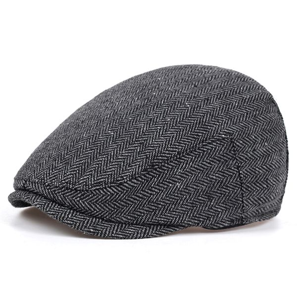 

berets houndstooth style beret hats fashion outdoor windproof cold hat men's and women's universal cap cotton warm caps, Blue;gray