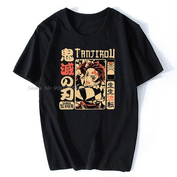 

урожай demon slayer майка мужская с коротким рукавом kimetsu нет yaiba nezuko футболка tanjiro kamado casual cotton манга аниме tee подарков
